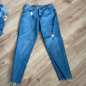 Old Navy Blue Skinny Jeans with Distressed Details